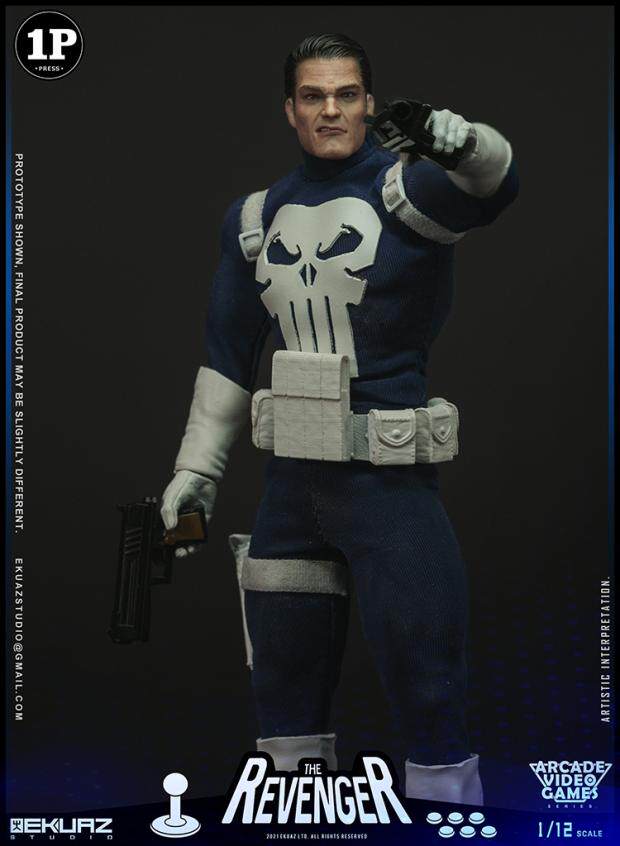 EKUAZ STUDIO 1/12 Arcade Game Avenger Punisher Articulated Figure EKS06