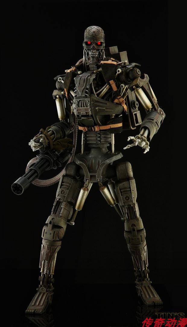 HT HOTTOYS 1/6 T600 T800 Skeleton Illuminated Arnold Terminator