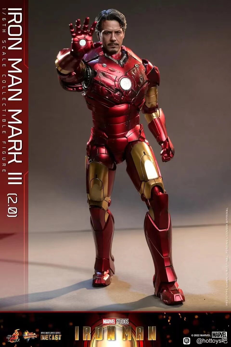 HOTTOYS 1/6 Iron Man Mark 3 MK3 Alloy Articulated Figure MMS664D48