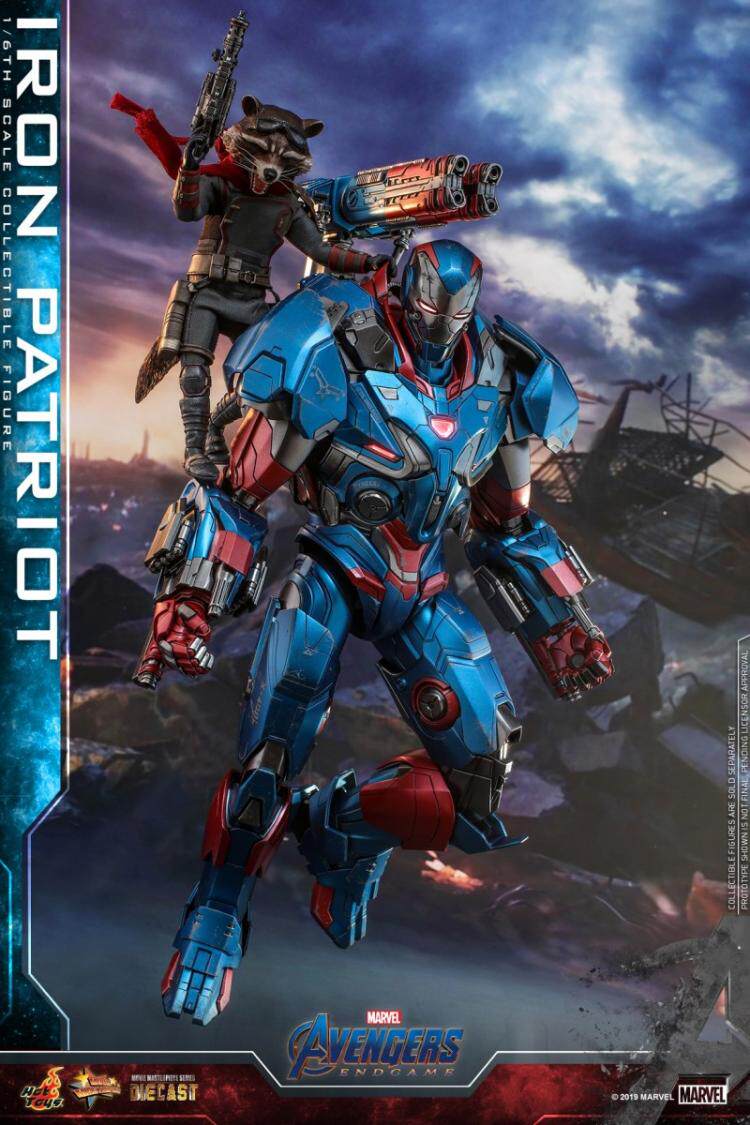 HOTTOYS 1/6 Alloy Avengers 4 Iron Patriot War Machine Action Figure