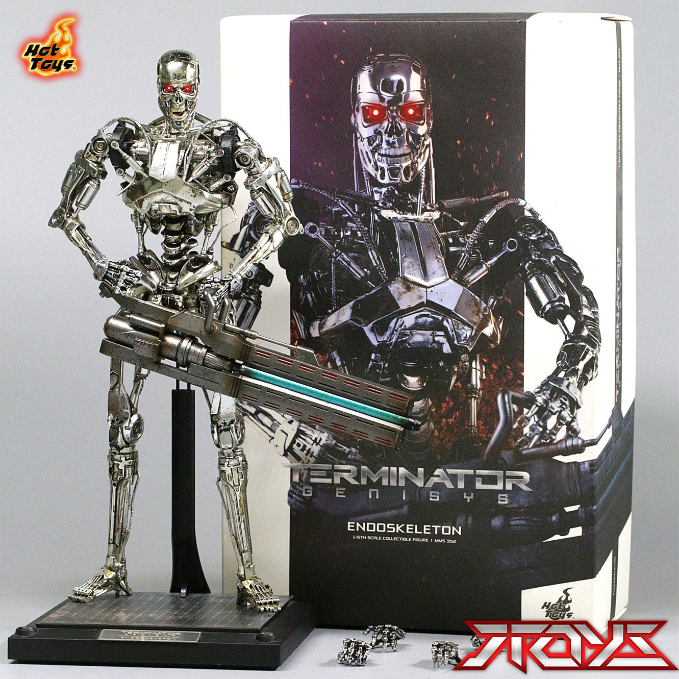 Hottoys HT 1/6 MMS352 Terminator Genesis T800 Skeleton Plastic Plating Action Figure