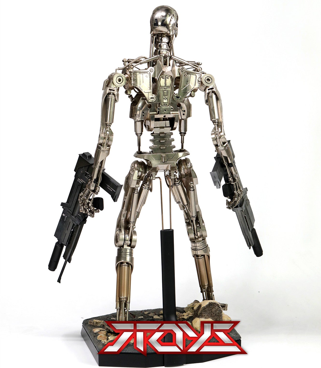 Pre-sales Hot Toys HT Terminator T2/T1 1:4 Arnold T-800 Metal Endoskeleton (Die-cast/Electroplated) VIP Edition QS002