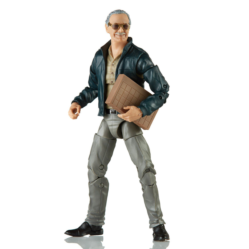 Hasbro Marvel Legends Stan Lee Figure with Signed Captain America Shield, Articulated