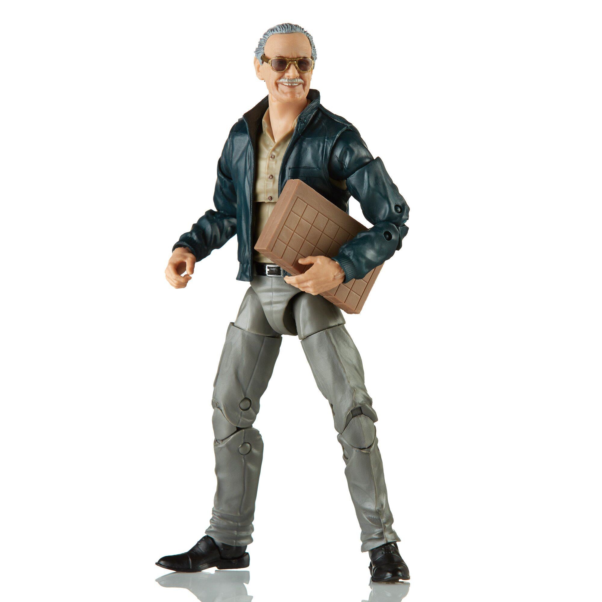 Hasbro Marvel Legends Stan Lee Figure with Signed Captain America Shield, Articulated