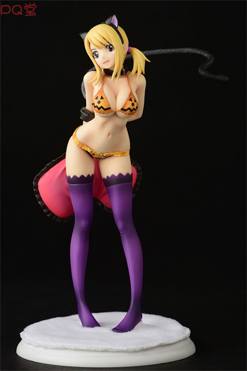 ORCATOYS Fairy Tail Lucy Heartfilia Figure Leopard Cat Sakura Cat Halloween