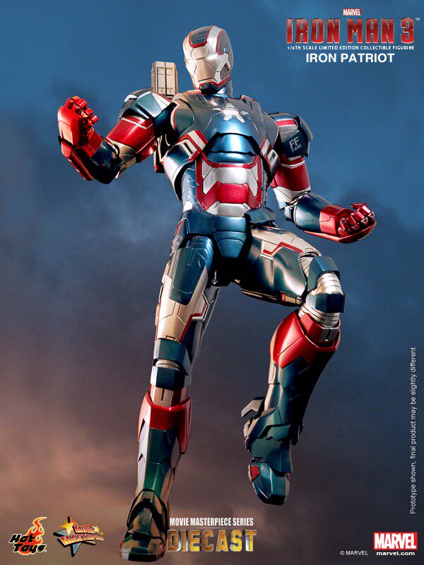 Hot Toys HT 1/6 Iron Man 3 Die-cast Alloy Patriot 1.0 MMS195 Model Figure