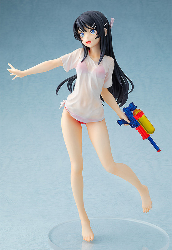 Chara-Ani: *Rascal Does Not Dream of Bunny Girl Senpai* — Mai Sakurajima (Water Gun Date) Figure — Licensed Version