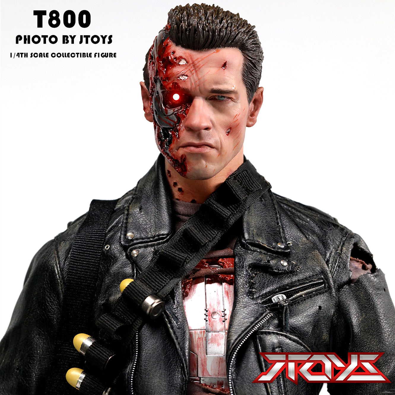 ENTERBAY EB 1/4 HD Terminator 2 T2 Battle Damaged Version Arnold T800 Action Figure