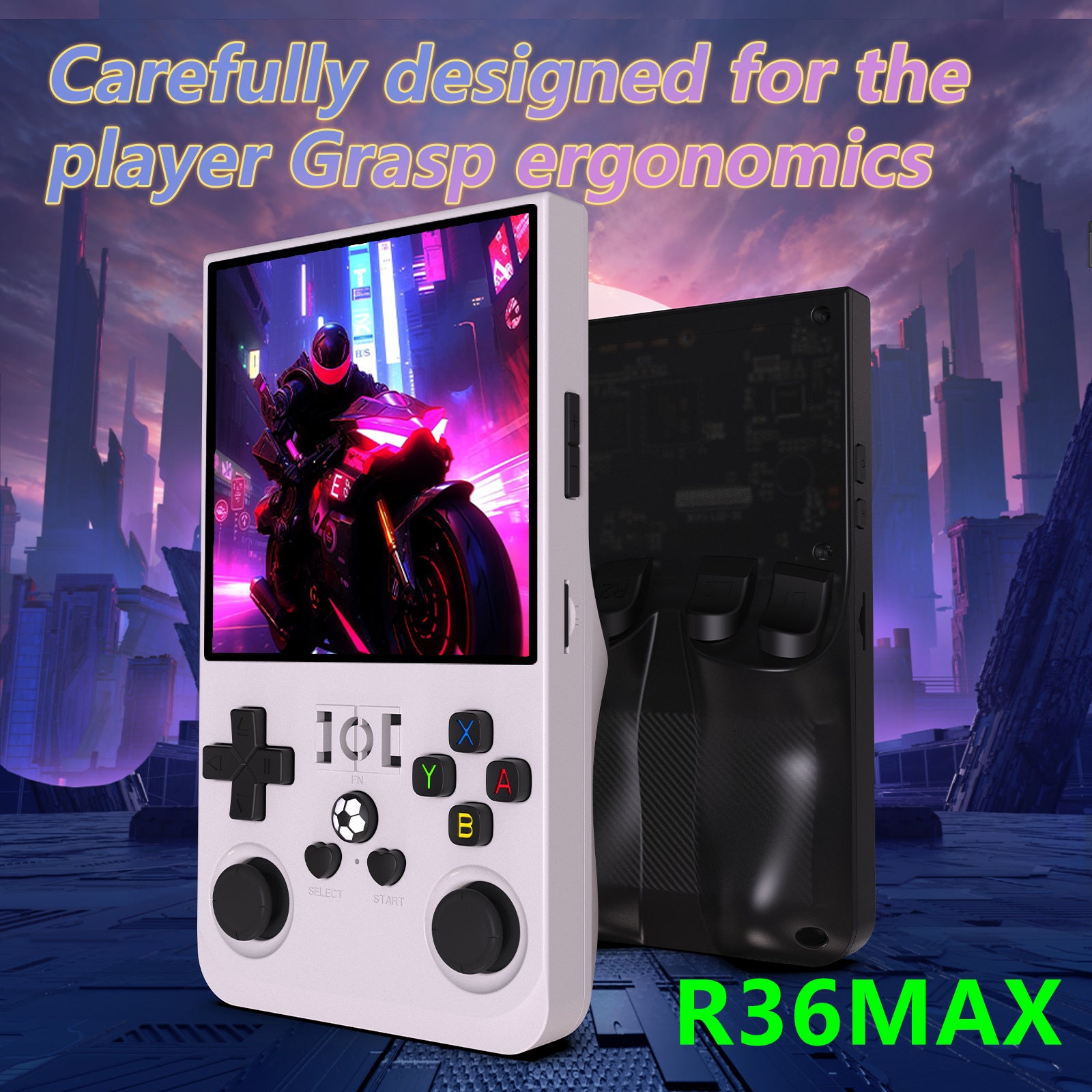 R36MAX Handheld Video Game Console 64G TF Card Pre-installed Game