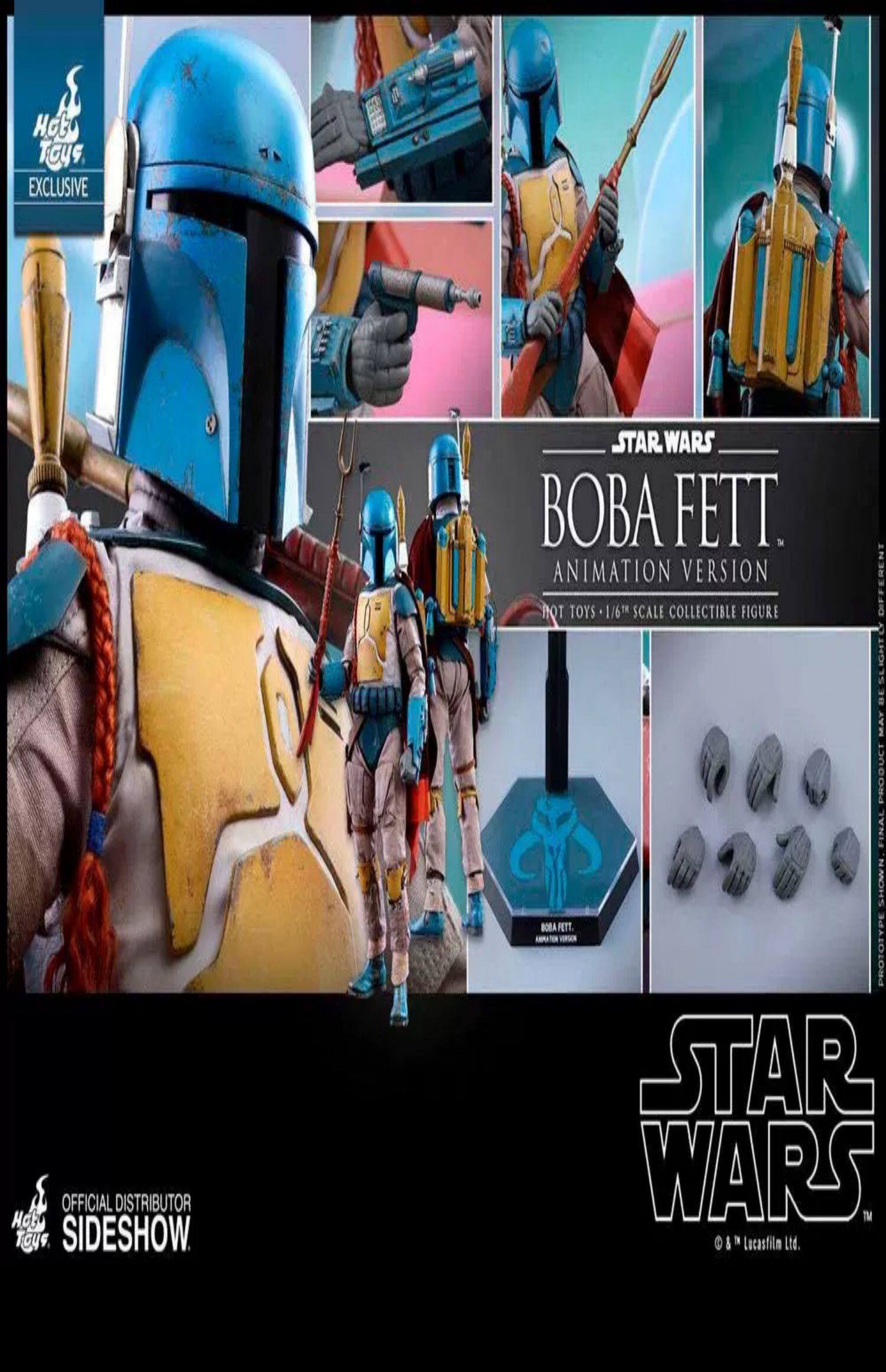 HT Star Wars Boba Fett Bounty Hunter Animated Version TMS006 Limited Action Figure