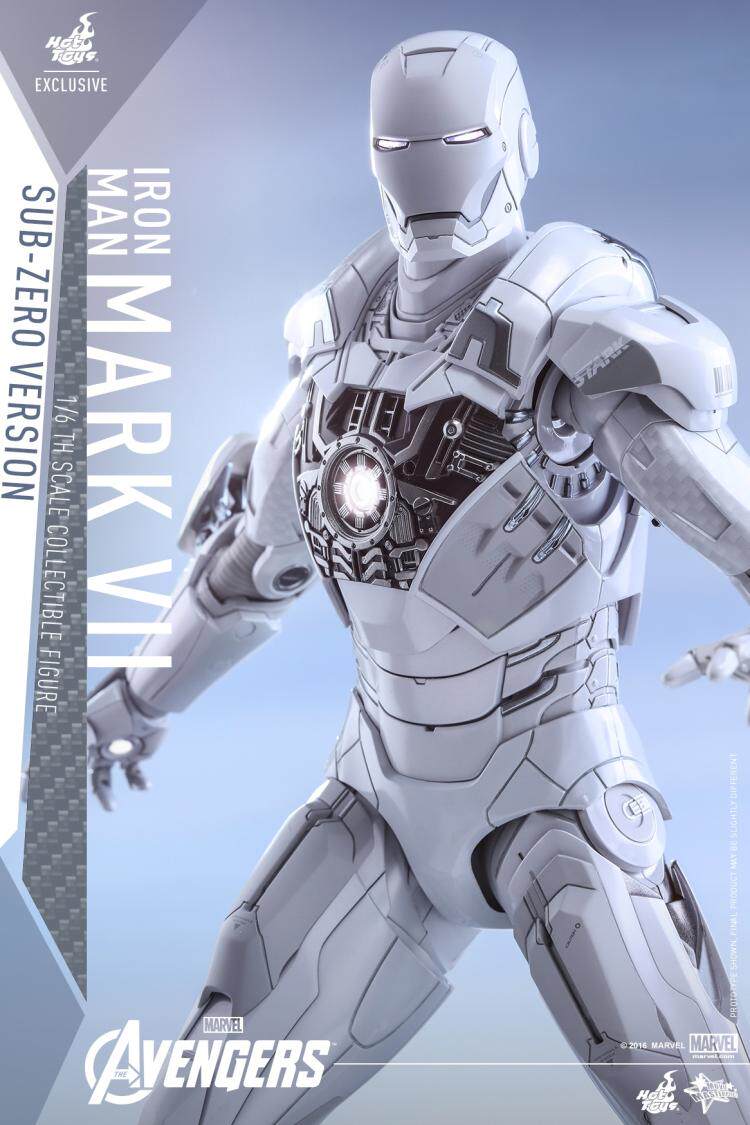 HotToys HT 1/6 Iron Man Polar White Limited MARK MK7 MMS329 Action Figure