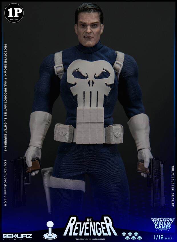 EKUAZ STUDIO 1/12 Arcade Game Avenger Punisher Articulated Figure EKS06