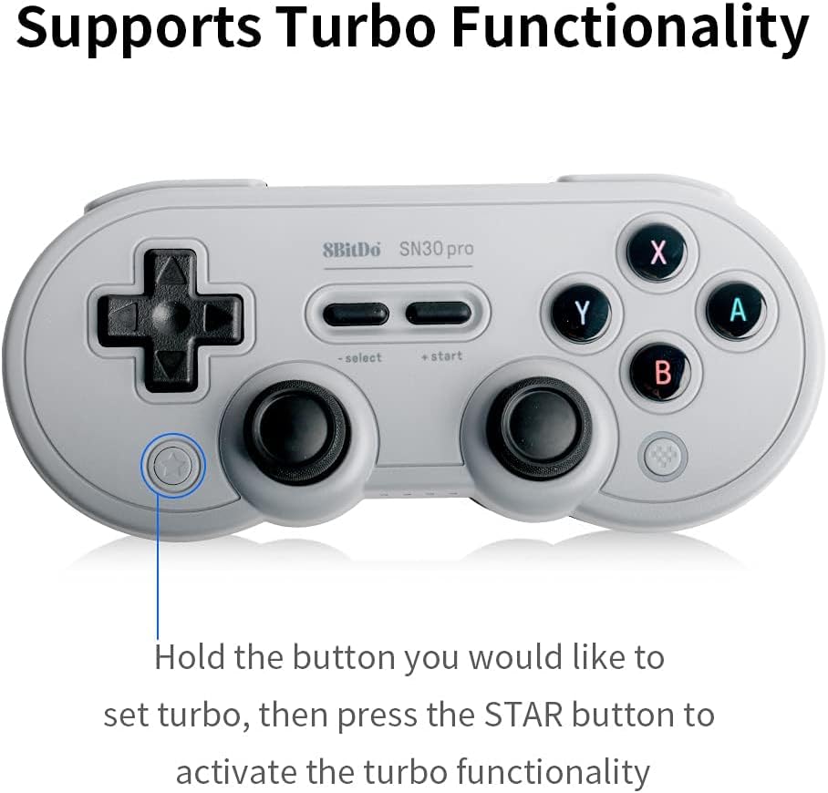 SN30 PRO Bluetooth Game Controller, Hall Effect Joystick Update, Wireless Gamepad Compatible with PC Windows, Android, PC macOS, Steam Deck, Raspberry Pi
