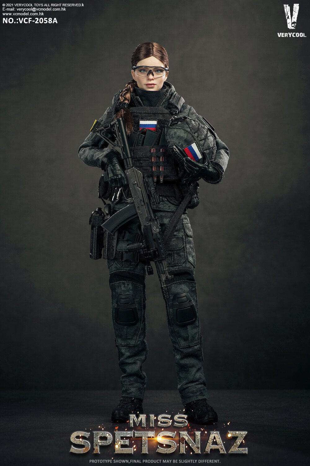 VERYCOOL 1/6 Russian Special Forces Female Soldier Articulated Figure VCF-2058A/B