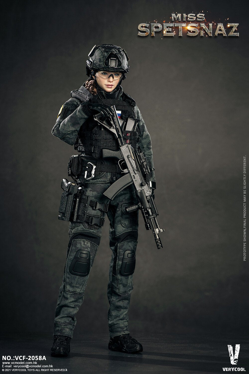 VERYCOOL 1/6 Russian Special Forces Female Soldier Articulated Figure VCF-2058A/B