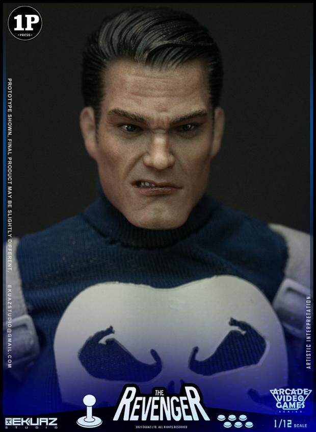 EKUAZ STUDIO 1/12 Arcade Game Avenger Punisher Articulated Figure EKS06
