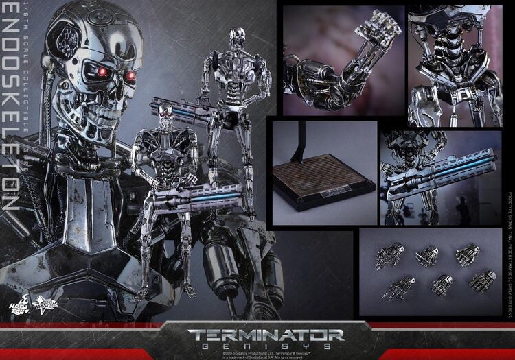 Hottoys HT 1/6 MMS352 Terminator Genesis T800 Skeleton Plastic Plating Action Figure