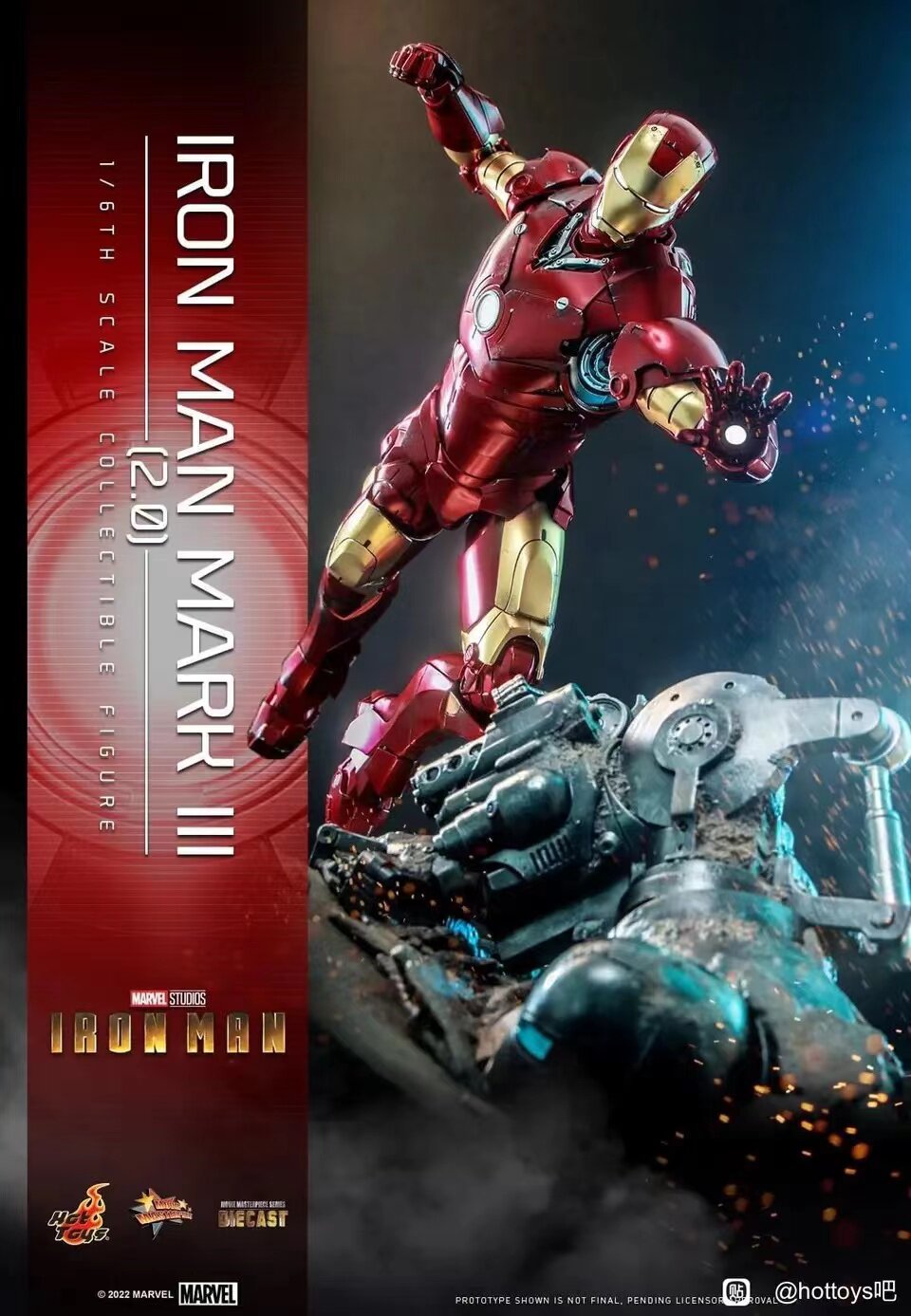 HOTTOYS 1/6 Iron Man Mark 3 MK3 Alloy Articulated Figure MMS664D48