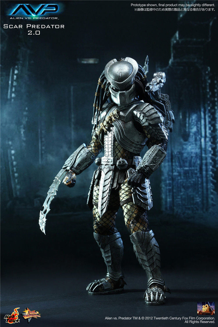 HOTTOYS 1/6 AVP Alien vs. Predator 2.0 Scar Action Figure MMS190
