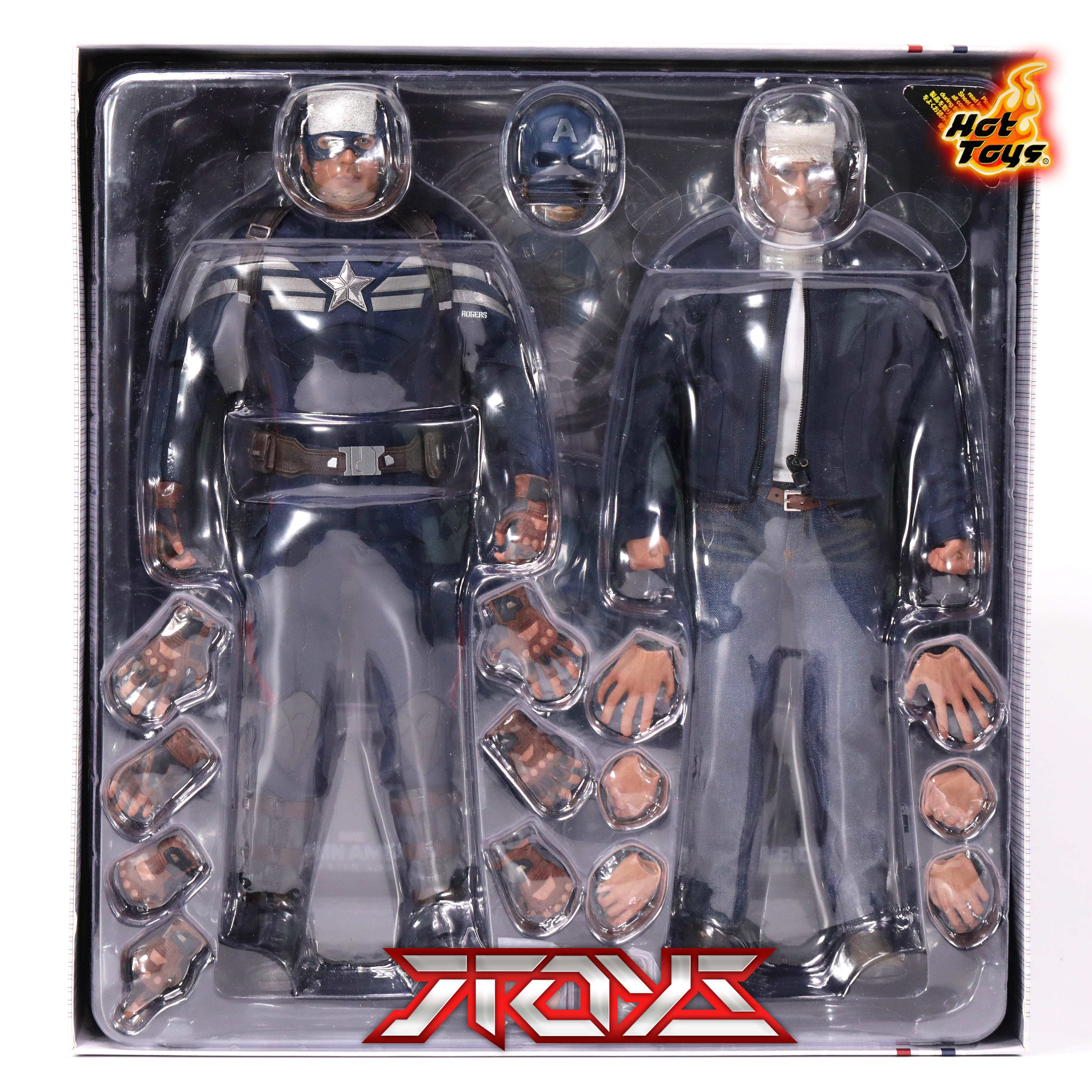 Hot Toys HT 1/6 MMS243 Captain America 2 Captain America Large Set Stealth Suit Casual Outfit Set Articulated Figure