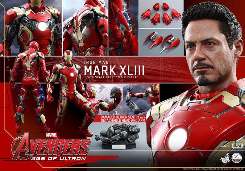 HotToys 1/4 Avengers 18-inch high 55cm Iron Man large MK43 QS005 action figure
