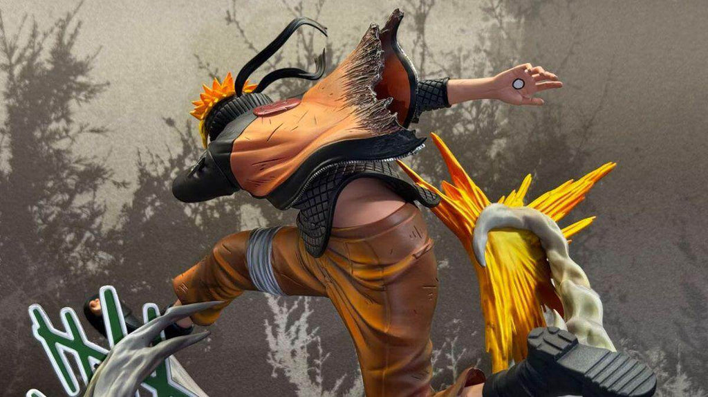 Naruto model ornaments with exquisite 23CM ninja series rescue Naruto double-headed sculpture limited edition