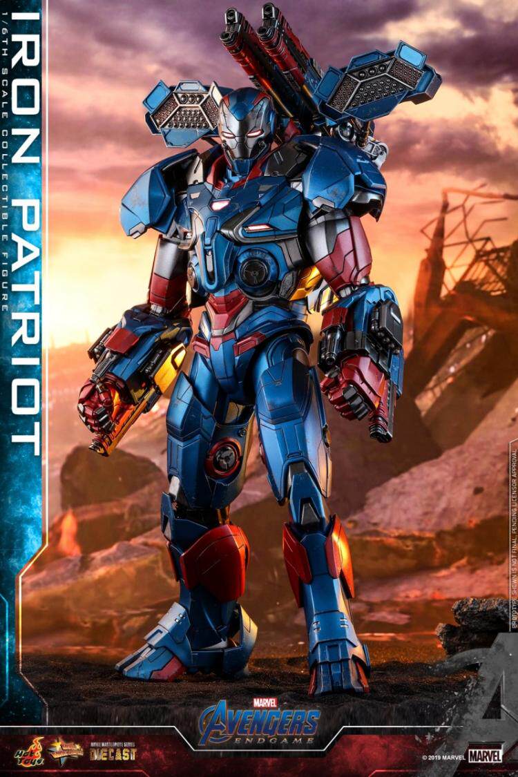 HOTTOYS 1/6 Alloy Avengers 4 Iron Patriot War Machine Action Figure