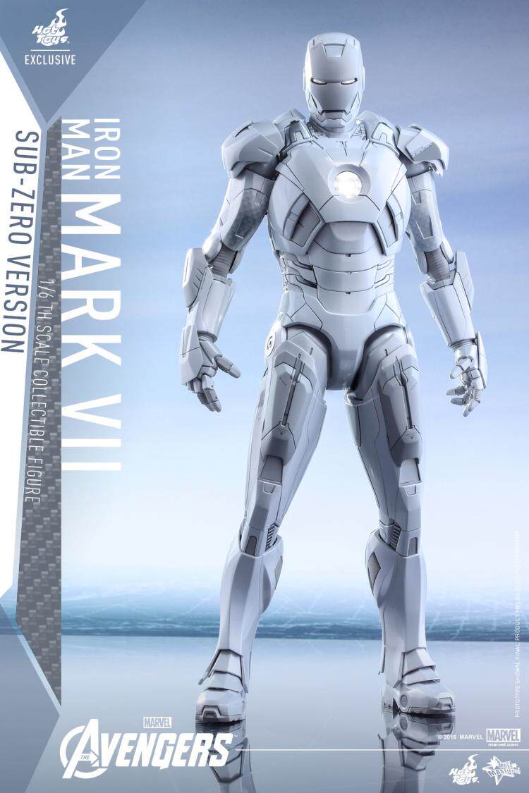 HotToys HT 1/6 Iron Man Polar White Limited MARK MK7 MMS329 Action Figure