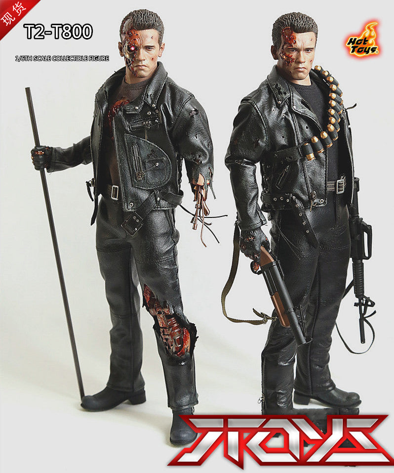 HOTTOYS HT 1/6 DX13 Terminator 2 T-800 1/6 Arnold Battle Damaged VIP Deluxe Edition  action figures