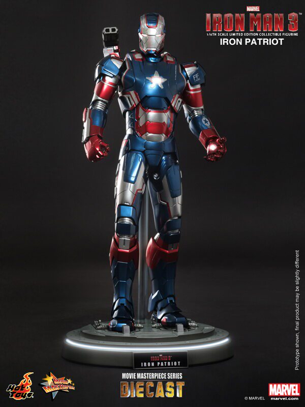 Hot Toys HT 1/6 Iron Man 3 Die-cast Alloy Patriot 1.0 MMS195 Model Figure