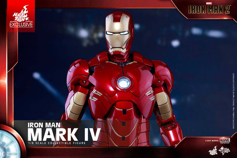 HOTTOYS HT Iron Man MK4 Metallic 1/6 Plastic Disney Limited MMS338 Action Figure