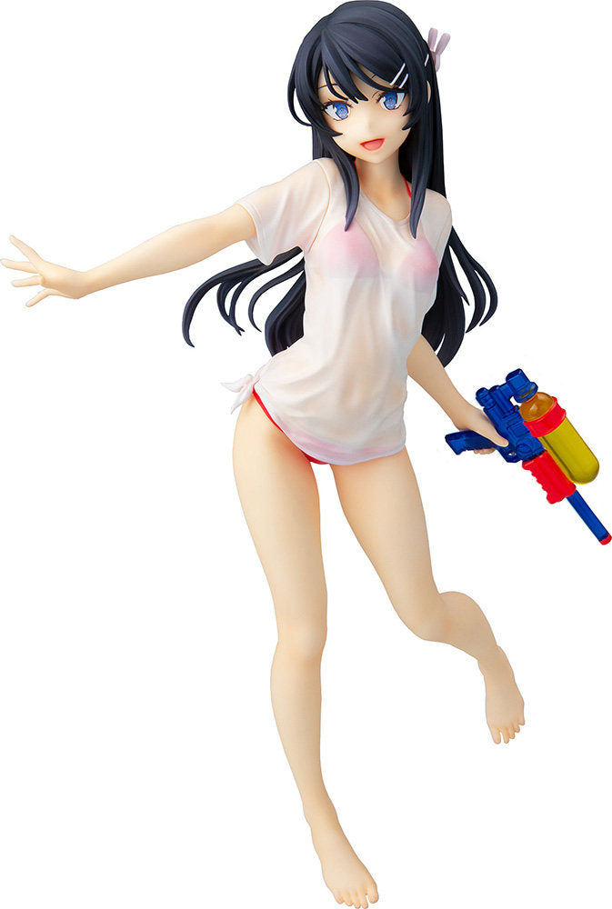 Chara-Ani: *Rascal Does Not Dream of Bunny Girl Senpai* — Mai Sakurajima (Water Gun Date) Figure — Licensed Version