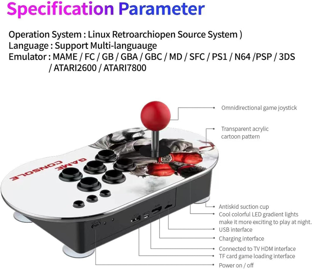 64G Wireless Controller TV Spiel Eingebauter GamesStick 4K HD Retro Mini Handheld-Spiel-Player