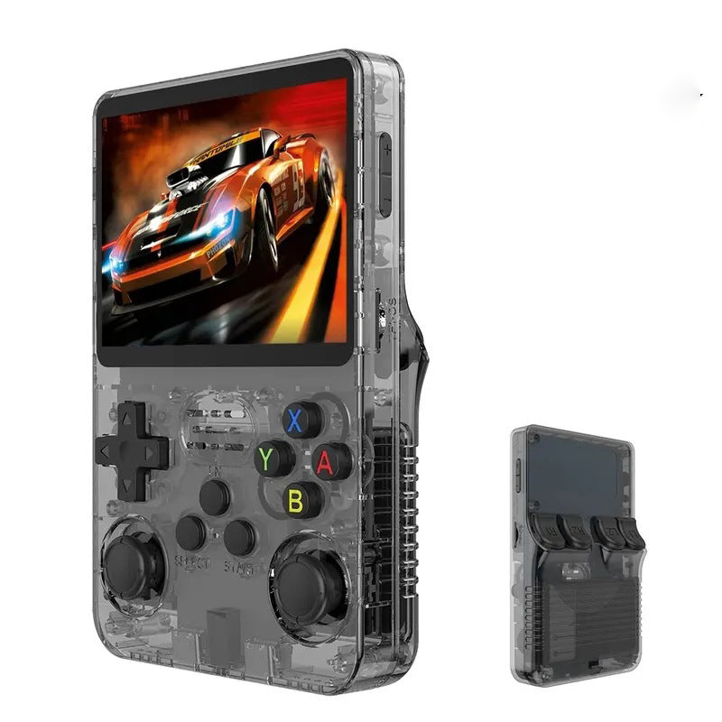 R36s Handheld Game Console, 3.5 Inch IPS Screen Retro Handheld Game Console with 64g TF