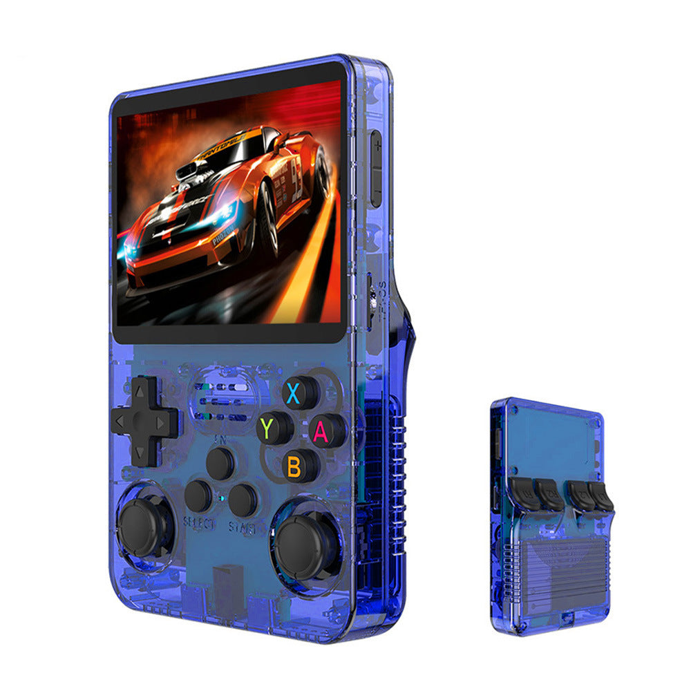 R36s Handheld Game Console, 3.5 Inch IPS Screen Retro Handheld Game Console with 64g TF
