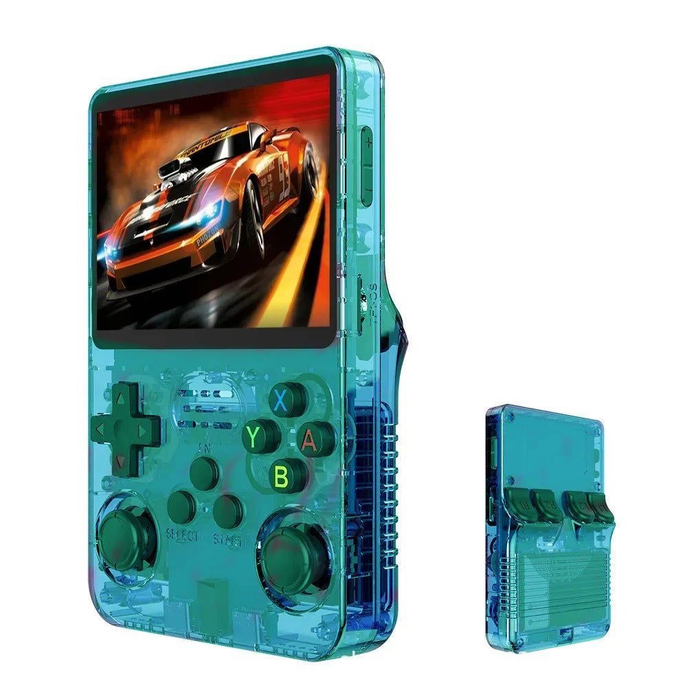 R36s Handheld Game Console, 3.5 Inch IPS Screen Retro Handheld Game Console with 64g TF