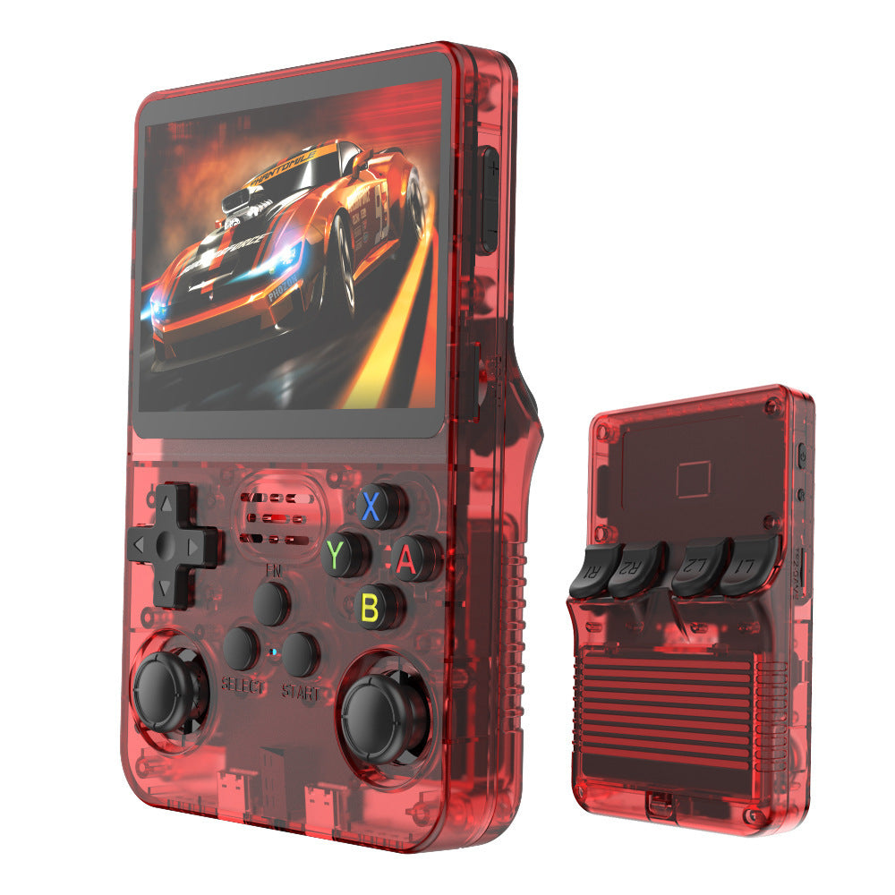 R36s Handheld Game Console, 3.5 Inch IPS Screen Retro Handheld Game Console with 64g TF