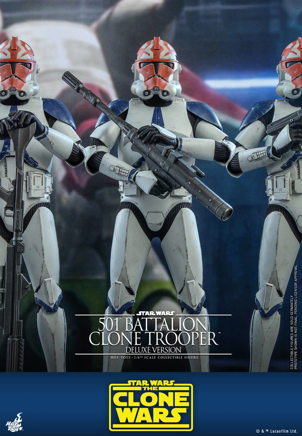 HOTTOYS HT 1/6 Star Wars 501st Legion Clone Soldier Figure TMS023 Deluxe Edition