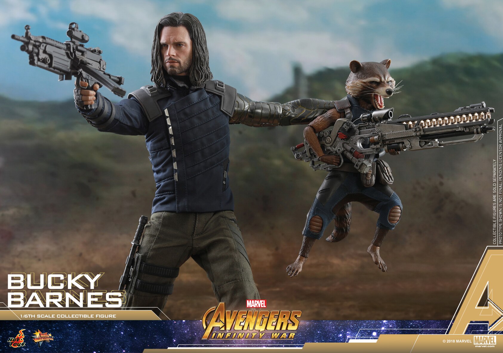HOTTOYS HT 1/6 Avengers 3 Bucky/Winter Soldier 3.0 Figure MMS509