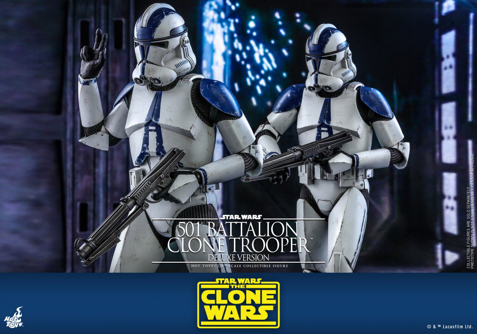 HOTTOYS HT 1/6 Star Wars 501st Legion Clone Soldier Figure TMS023 Deluxe Edition