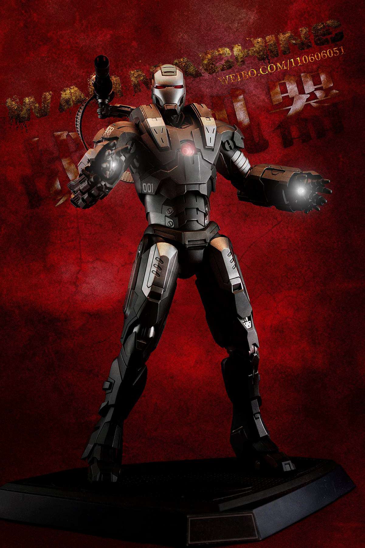HotToys HT 1/6 Iron Man 2 Plastic War Machine 1.0 MK1 MMS120 Action Figure