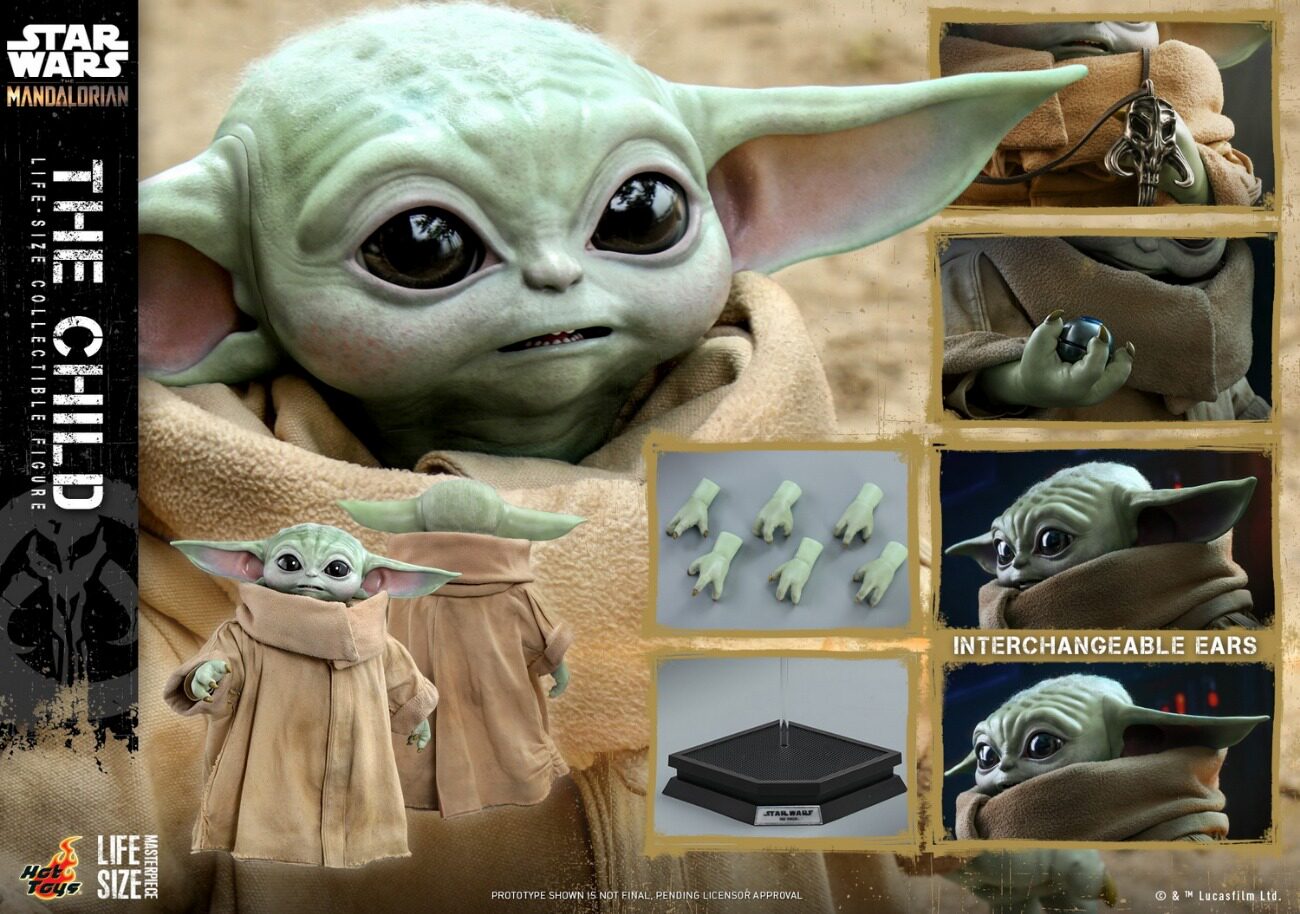 HT 1/1LMS013 Star Wars The Mandalorian Baby Yoda The Child Action Figure