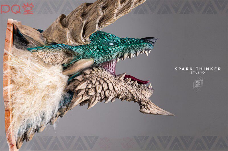 Spark Thinker Studio: Monster Hunter — Zinogre Head (Wall-Mountable)