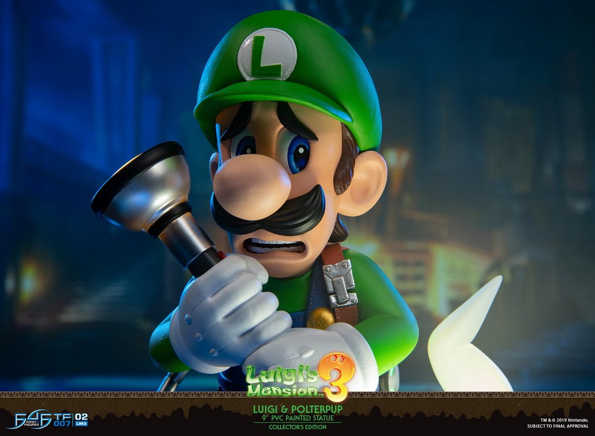 First 4 Figures 9-inch Luigi and Ghost Dogs, Haunted House 3, Luigi's Mansion 3 Figures, LM03CO