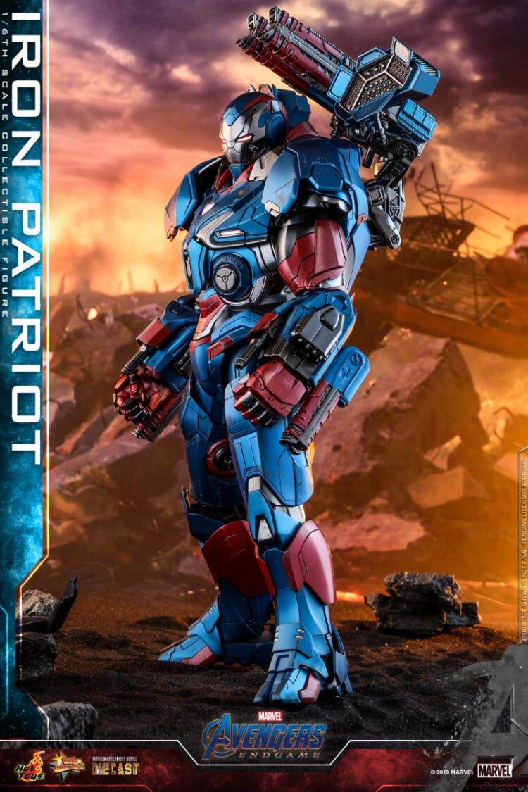 HOTTOYS 1/6 Alloy Avengers 4 Iron Patriot War Machine Action Figure