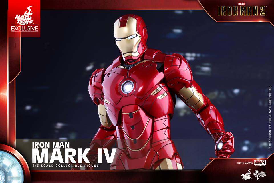 HOTTOYS HT Iron Man MK4 Metallic 1/6 Plastic Disney Limited MMS338 Action Figure