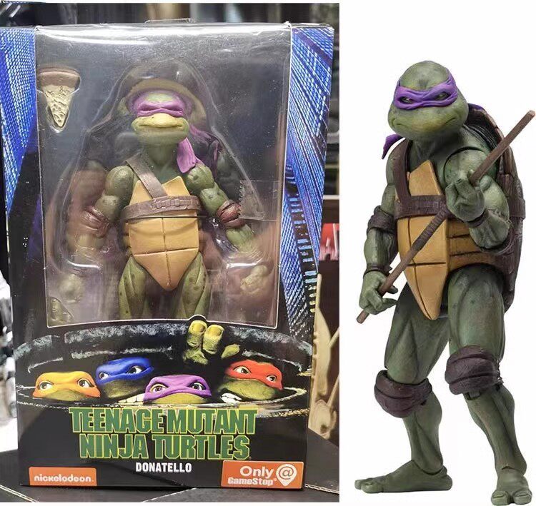 Set of four NECA Teenage Mutant Ninja Turtles SDCC venue limited 1990 movie version movable figure