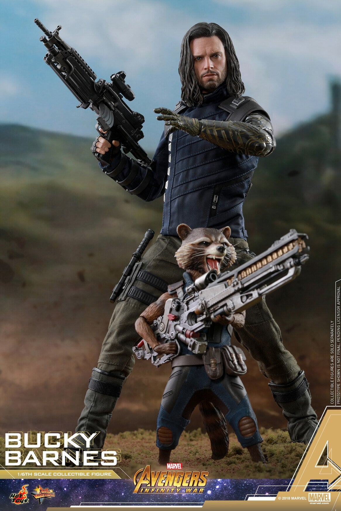 HOTTOYS HT 1/6 Avengers 3 Bucky/Winter Soldier 3.0 Figure MMS509