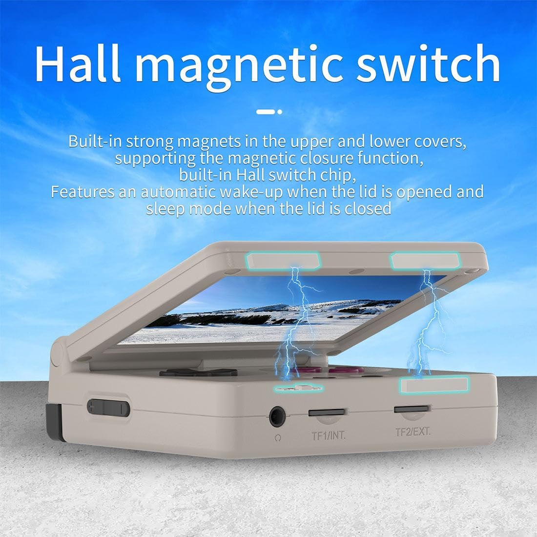 RG35XXSP Retro Handheld Game Console with 64G TF Card & 5532 Games, WiFi Bluetooth & HDMI TV Output
