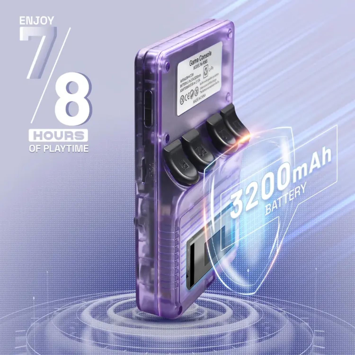 R36s Handheld Game Console, 3.5 Inch IPS Screen Retro Handheld Game Console with 64g TF